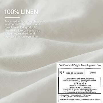 Simple&Opulence 100% Linen Duvet Cover Set for Luxury Comfort