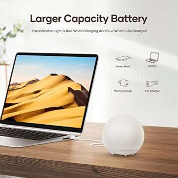 Night Light for Kids, USB Rechargeable Beside Lamp with Dimmable,Warm Light,7 Colors Changing,Touch ...