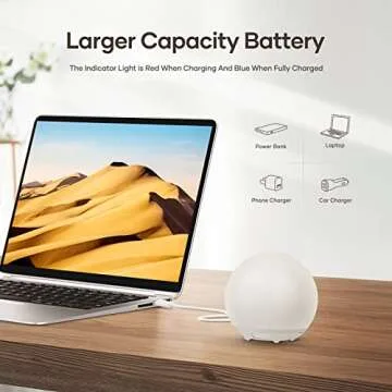 Night Light for Kids, USB Rechargeable Beside Lamp with Dimmable,Warm Light,7 Colors Changing,Touch ...