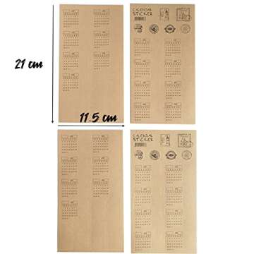 30 Pcs Calendar Stickers for Planners Self Adhesive Index Tabs Monthly Index Dividers Bullet Journal/Planners/Agenda