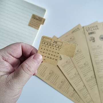 30 Pcs Calendar Stickers for Planners Self Adhesive Index Tabs Monthly Index Dividers Bullet Journal/Planners/Agenda