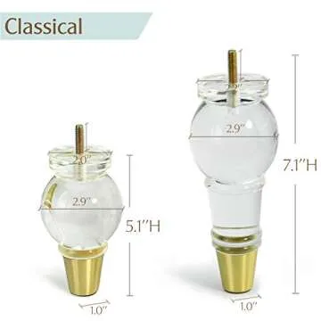 JEREVER 5.1" Acrylic Furniture Legs Modern Set of 4