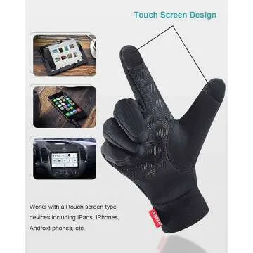 Anqier Touchscreen Windproof Winter Gloves for All