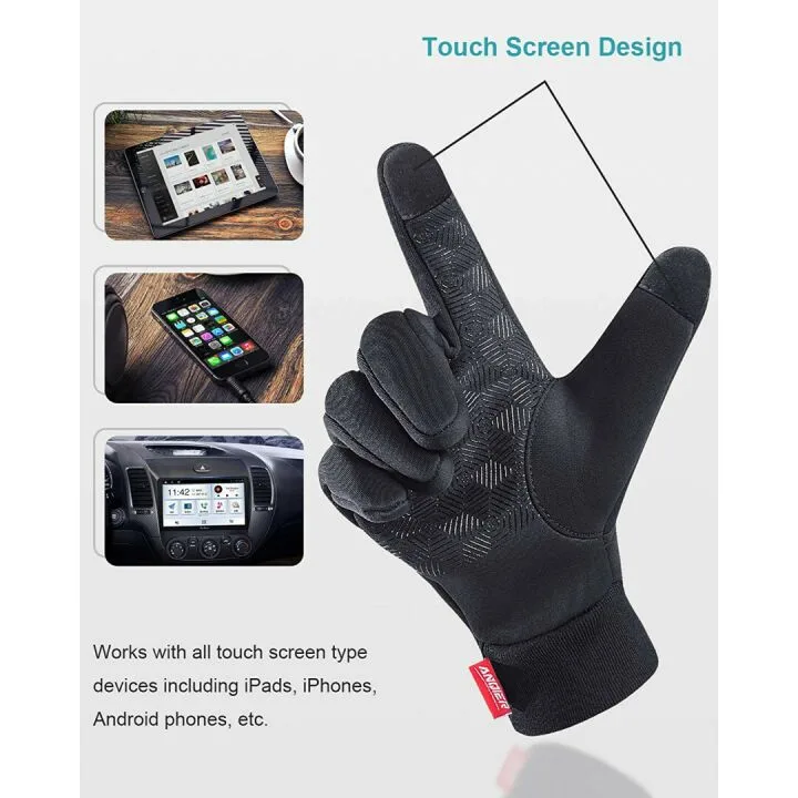 Anqier Touchscreen Windproof Winter Gloves for All