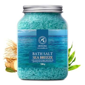Bath Sea Salt 46 Oz - Sea Breeze Salt - Natural Bath Sea Salts - Best for Good Sleep - Relaxing - Ca...