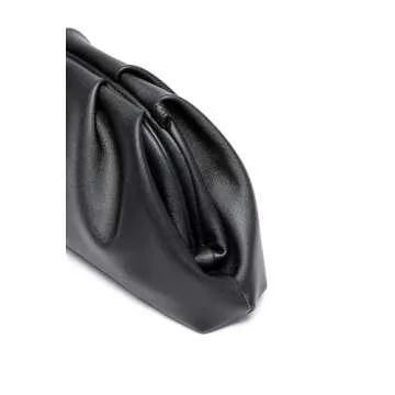 YUWITA Soft PU Leather Clutch Purses for Women Formal Elegant Luxurious Evening Bag (Black)