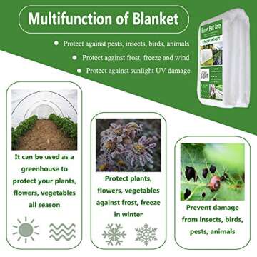 Garden Expert Plant Covers for Frost & Sun Protection (8FTx15FT)