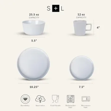 Modern Stoneware 16-Piece Dinnerware Set for 4