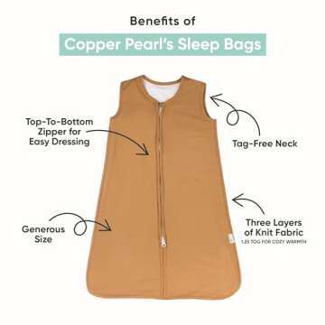 Copper Pearl Sleep Sack: Warm and Cozy Baby Bag in a Variety of Trendy Designs, Safe Alternative to ...