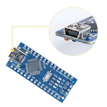 ELEGOO Nano Board CH 340/ATmega+328P Without USB Cable, Compatible with Arduino Nano V3.0 (Nano x 3 Without Cable)