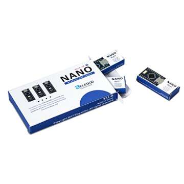 ELEGOO Nano Board CH 340/ATmega+328P Without USB Cable, Compatible with Arduino Nano V3.0 (Nano x 3 Without Cable)