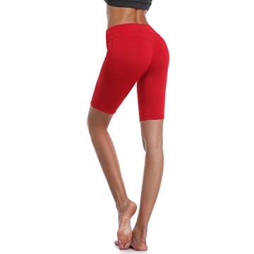 Cadmus Women's Stretcht Running Workout Shorts with Pocket,3 Pack,06,Black,Grey,Red,Small