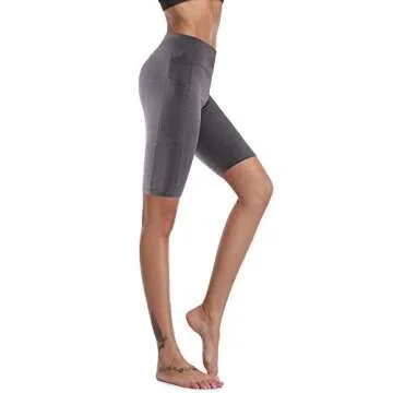 Cadmus Women's Stretcht Running Workout Shorts with Pocket,3 Pack,06,Black,Grey,Red,Small