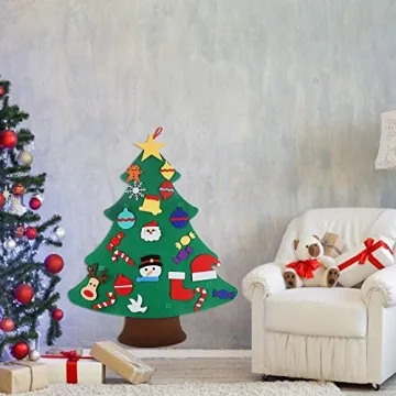 CCINEE Felt Christmas Tree with 32PC Ornaments for Kids
