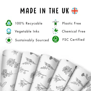 CENTRAL 23 Sustainable Floral Wrapping Paper Set for All Occasions