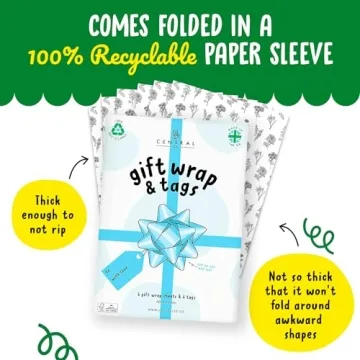 CENTRAL 23 Sustainable Floral Wrapping Paper Set for All Occasions