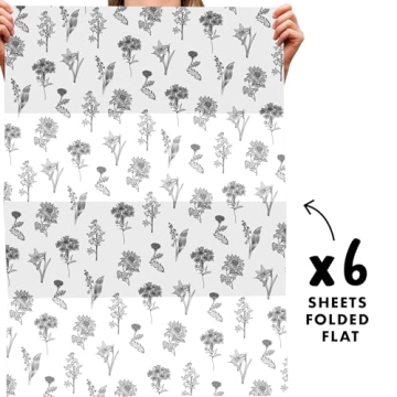 CENTRAL 23 Sustainable Floral Wrapping Paper Set for All Occasions