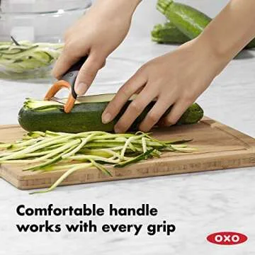 OXO Stainless Steel Good Grips Prep Julienne Y-Peeler, Black, 4.2"W x 8"H