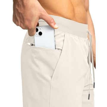 Men's Running Shorts Lightweight with Zipper Pockets