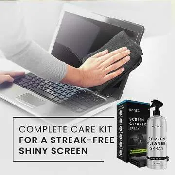 Screen Cleaner Spray - TV Screen Cleaner Spray and Wipe, Computer Screen Cleaner for Electronic Devices: TV, Laptop, iPhone, Ipad, Computer, MacBook- TV Cleaner for Smart TV-Microfiber Cleaning Cloth
