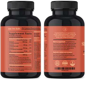 Nuven Naturals Immune Support - Antioxidants Supplement - Immune Support Supplement, Natural Energy, Beauty & Skin - Vitamin A, Vitamin E, Vitamin C, Zinc - Super Foods Acai, Pomegranate, Goji Berry