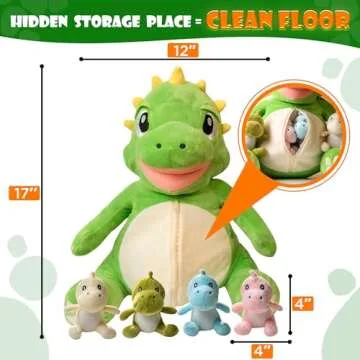 KENARIX Dinosaur Toys with Sound & Lights for Kids 3-5