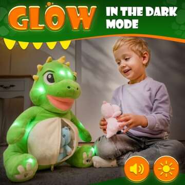 KENARIX Dinosaur Toys with Sound & Lights for Kids 3-5