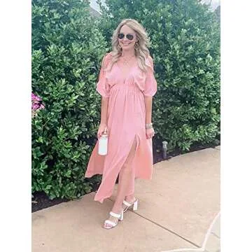 Elegant Cold Shoulder Maxi Dress for Summer Events