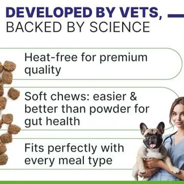 Pawsential Advanced Dog Probiotics & Digestive Enzymes |Gut Health| Chews for Digestion, Allergy Yeast, Itchy Skin- Prebiotics Fiber Supplement - Diarrhea Gas Upset Stomach Relief Treats - 120 Chews