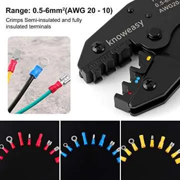 Knoweasy Wire Terminals Crimping Tool Kit with 700 Connectors