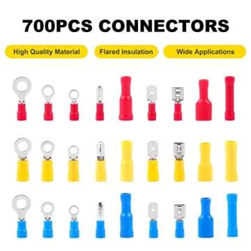 Knoweasy Wire Terminals Crimping Tool Kit with 700 Connectors