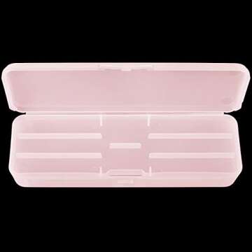 Beauticom Double-Layer Personal Storage Storage Case for Professional Nail Art Pens, Nail Brush, Tools (Pink)