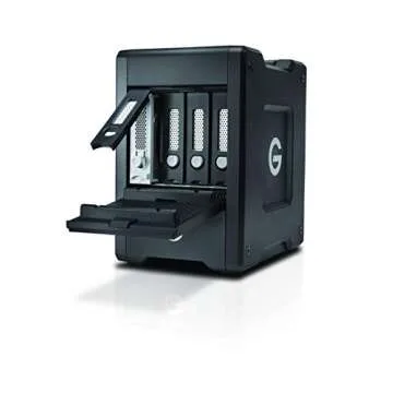 G-Technology 24TB G-Speed Shuttle Thunderbolt 3 – Transportable, 4-Bay Raid Storage Solution – 0G10072-1