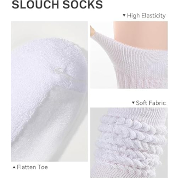 HASMES Women's Vintage Slouch Socks Comfort Retro Style