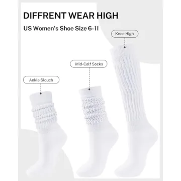 HASMES Women's Vintage Slouch Socks Comfort Retro Style