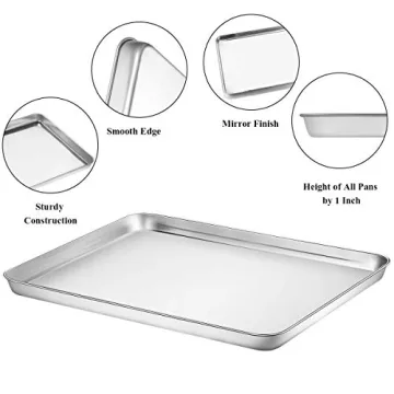 Wildone Baking Sheet & Rack Set, Non-Toxic and Easy Clean