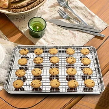 Wildone Baking Sheet & Rack Set, Non-Toxic and Easy Clean