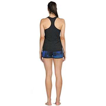 icyzone Workout Tank Tops for Women - Racerback Athletic Yoga Tops, Running Exercise Gym Shirts(Pack of 3)(L, Black/Granite/Green)