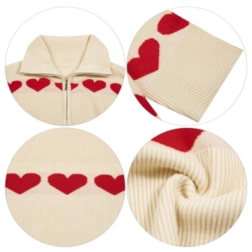 LUKYCILD Trendy Love Heart Sweater for Women