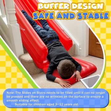 Halloscume Indoor Inflatable Slide for Stairs Fun Indoor Activity