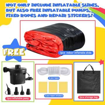 Halloscume Indoor Inflatable Slide for Stairs Fun Indoor Activity