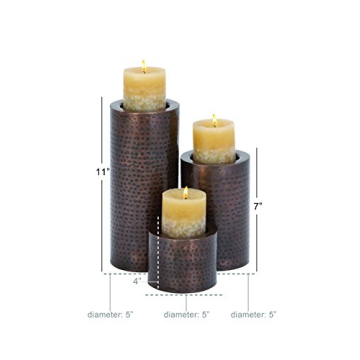 Stylish Deco 79 Metal Candle Holder Set for Home Decor