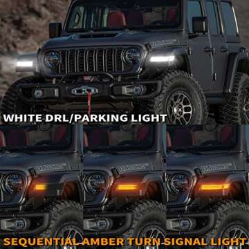 Gempro LED Fender Side Marker Lights for Jeep Wrangler