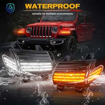 Gempro LED Fender Side Marker Lights for Jeep Wrangler