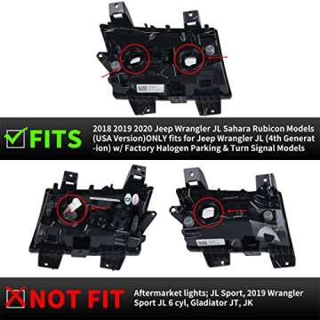 Gempro LED Fender Side Marker Lights for Jeep Wrangler