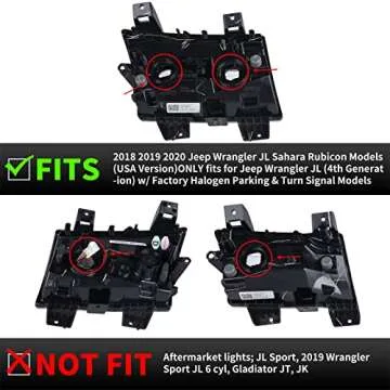 Gempro LED Fender Side Marker Lights for Jeep Wrangler