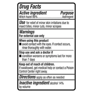 Amazon Basics Witch Hazel USP Astringent, Unscented, 16 Fluid Ounces (Previously Solimo)
