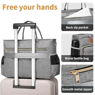 Rabjen Stylish Nurse Tote Bag with Laptop Sleeve