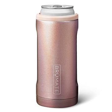 BrüMate Hopsulator Slim Can Cooler - Rose Gold Insulated Drink Holder