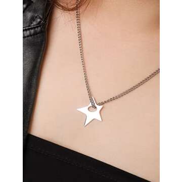 Trendy OJERRY Kawaii Star Pendant Choker Necklace for Women